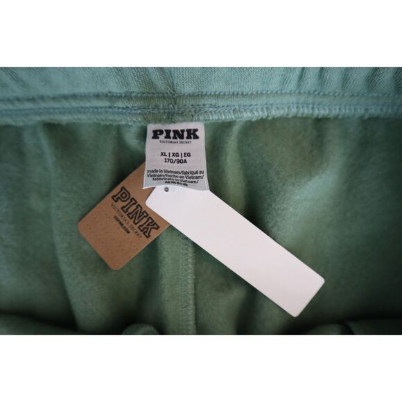 PINK x Victoria's Secret 11243311 Women Sz XL Green Flare Ivy Fleece Sweatpants - Picture 5 of 12